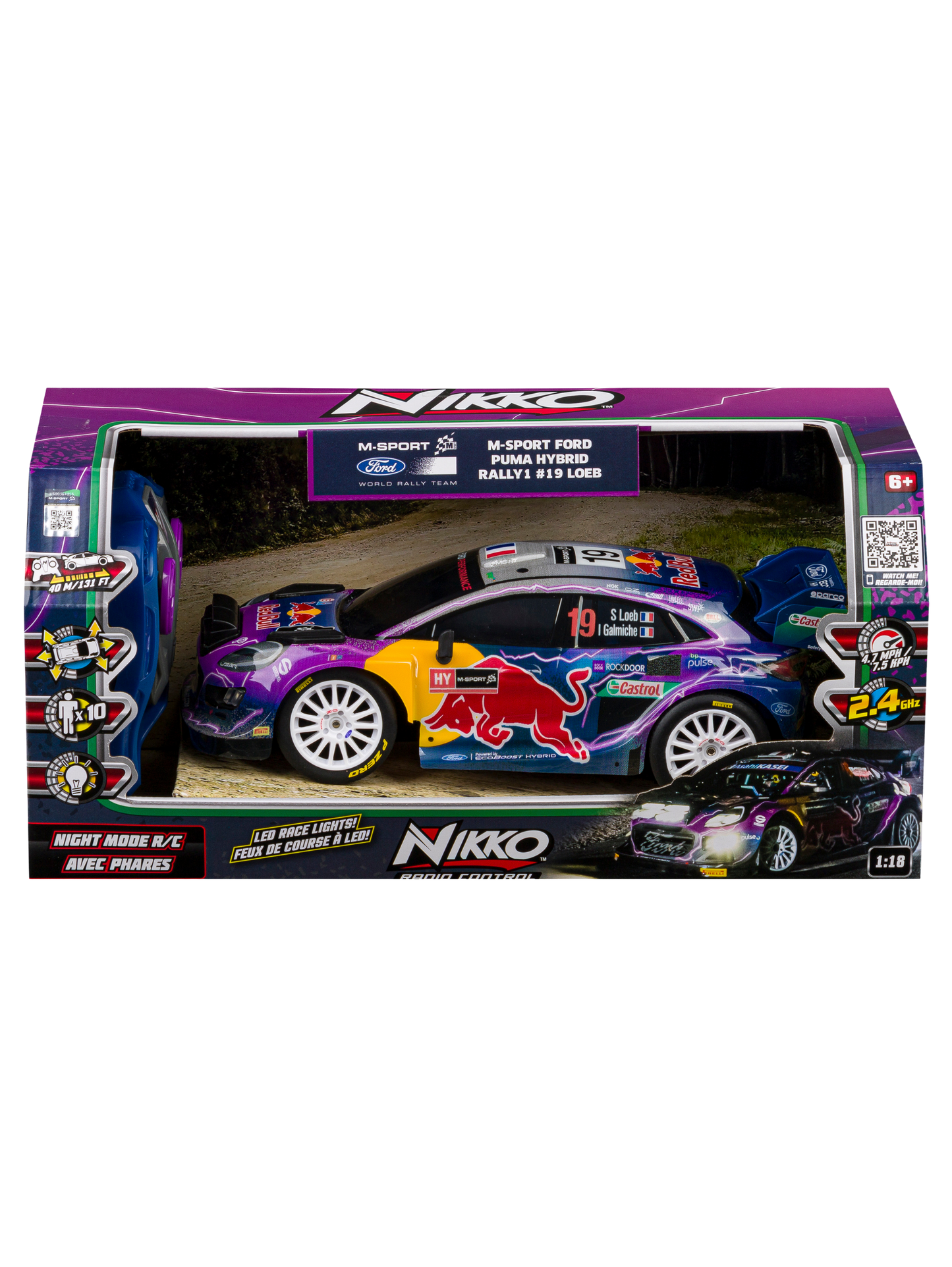Remote Control M-Sport Puma-Sébastien Loeb- Monte Carlo 2022- Winner- 1/18th Scale- by NIKKO